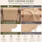 Jecery 10 Pack Scalloped Burlap Table Runners, 12 x 72 Inch - Image 4