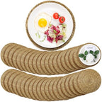 Colingmill 20 Sets 13 Inch Round Woven Placemats Bulk Farmhouse Boho by Colingmill