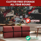 Elf Stor Christmas Tree Storage Bag, Red, 59” x 24” x 24” - Image 6