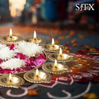 Decorative Urli Bowl Diwali Diyas Handcrafted for Floating Flowers and Tea Light Candles Home, Office and Table Decor| Beautiful Diwali Decoration Items (Diameter 12.2 Inches) - Image 4