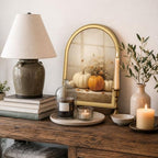 Wheatwin Fall Wall Decor, Pumpkins Gold Arched Framed Wall Art Fall Artwork - Image 6