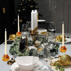 Woho 8pcs Candle Sticks Holder Decor, Amber Taper Candle Holders for Fall - Image 4