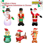 5 Feet Christmas Inflatable Gingerbread Man Yard Decoration Giant Build-in Lighted Inflatable Christmas Gingerbread Man Garden Lawn Yard Decor with Built in Fan and Anchor Ropes - Image 2