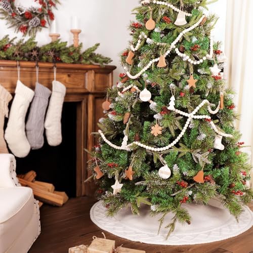 Knit Christmas Tree Skirts, Neutral Tree Skirt, Cozy Christmas Decorations - Image 7