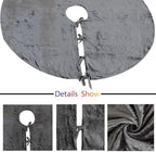 Sophia-Art Christmas Tree Skirt, Luxury Velvet Plush Skirt, Xmas Decoration Holiday Party Décor, Soft Velvet Home Décor Merry Christmas Party Christmas Tree Decorations (Gray,14 Inch) - Image 4