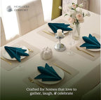 Teal Green Cloth Napkins 18x18 Inch - 12 Pack - 100% Cotton, Absorbent, Soft, Durable, Reusable, Washable - Hemstitch Mitered Edges - Ideal for Weddings, Parties, Gifts, Everyday Use - Image 6