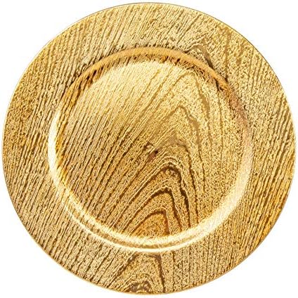 13 Inch Round Elegant Serve ware Charger Plates with Matching Napkin Rings, Wedding, Dinner party, Event - Choose from our Variety of Styles and Quantities (12, Moslem Gold) - Image 5
