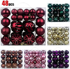 Christmas Tree Balls Ornaments Set, 48 Pcs Shatterproof Plastic Decorative Baubles Shiny Hanging Ball Ornaments for Xmas Tree Holiday Party Wedding Decoration, Silver - Image 3