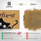 Coir Welcome Mat, Non-Slip, Welcome Cat, 17 x 29 in - Image 4
