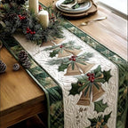 Quilted Table Runner, 3D Floral & Animals Design, Farmhouse Rustic Home Decor, for Dining Table Kitchen Holiday (A05,14x72 inches) by SodaMeow