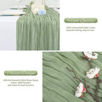 20 Pack Sage Green Cheesecloth Table Runner 120 Inch 10FT Rustic Boho Gauze Cheese Cloth Table Runner for Wedding Party Baby Shower Thanksgiving Christmas Decoration - Image 6