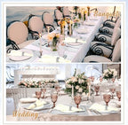 Dandat 12 Pcs Silver Rhinestone Placemat Napkin Ring Coaster Set, Square - Image 3