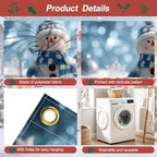 Christmas Garage Door Banner 7x16FT Snowman Winter Scene, Cute Holiday Garage Door Cover for Outdoor Xmas Decorations & Driveway Displays - Image 3