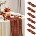 6 Pack Fall Table Runner Terracotta Cheesecloth 35×120 Inch Boho Home Decor by AGIRL