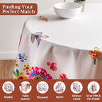 Maison d' Hermine Table Cloth Round Table Reusable 100% Cotton 63" Diameter - Image 4