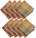 Autumn Acres Plaid Napkins, Set of 8, Multicolor - 17" W x 17" L by ElreneHomeFashions