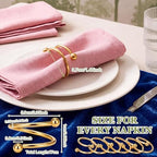 50 Pcs Gold Spiral Napkin Rings Bulk Metal Napkin Holder Buckles - Image 2