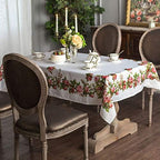 ARTABLE Rose Floral Print Tablecloth Rectangle Vintage 60 x 120 Inch - Image 2