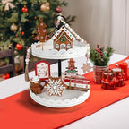 Gingerbread Christmas Decorations 8 PCS Tiered Tray Decor Set - Image 6