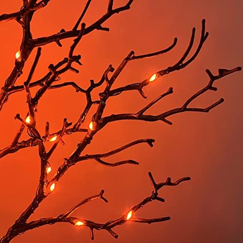 LITBLOOM Halloween Garland Lights 8 Functions 120 Orange and Purple Bi-Color Fairy Lights, Lighted Black Garland Battery Operated for Fall Halloween Decor Inside Outdoor - Image 3