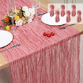 6 Pack Cheesecloth Table Runner 10Ft Christmas Gauze Boho Table Runners for Wedding Decor Bridal Shower Decorations Baby Shower Party(35" x 120") by Home