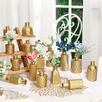 Yaomiao 30 Pcs Glass Bud Vases Centerpieces, Gold Series - Image 6