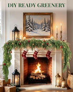 2 Pack 6 FT Norfolk Pine Garlands, Real Touch Christmas Decor - Image 4