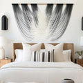 Jakalin Macrame Wall Hanging Black Ombre Dip-Dyed Fiber Decor 59" Wx33 L by Jakalin