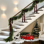 N&T NIETING 9FT Christmas Norfolk Pine Garland Real Touch Pine Artificial Garlands Faux Greenery Garland Winter Christmas Garland for Table Mantle Fireplace Indoor Outdoor Xmas Decorations (6 Pcs) - Image 4