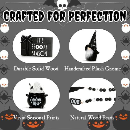 8Pcs Halloween Tiered Tray Decor Set, Halloween Decorations for Home Indoor - Image 3