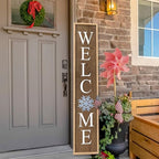 Interchangeable Welcome Sign for Front Porch Door, 45"X9" Wood - Image 2