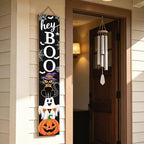 Foutcheou Halloween Sign With Hey Boo Ghost and Bats 47" （Black） - Image 4