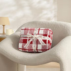 Snuggle Sac Red Checkered Throw Blanket for Couch, Super Soft Cozy Warm Christmas Red Blankets, Reversible Buffalo Plaid Microfiber Throws for Sofa Bed, Red Plaid, 50x60 Inches - Image 5
