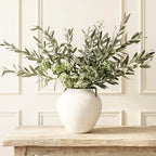 Faux Arrangement - Olive & White Berry, Realistic Greenery Stems For Vase by RyddeligHome-AestheticHomeDecor