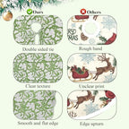 Ridhi Sage Green Hand Block Print Cotton Christmas Tree Skirt 40 Inch - Image 4