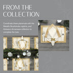 Villeroy & Boch Metallic Brushstroke Modern Linen Blend Placemat Set, 14 Inches x 20 Inches, Set of 4, Ivory and Gold - Image 7