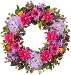 Balsam Hill Outdoor Vibrant Summer Bloom Spring & Summer Wreath - 22" Premium UV-Protected Floral Door Wreath for Front Door, Patio, & Sun-Drenched Outdoor Display by BalsamHill