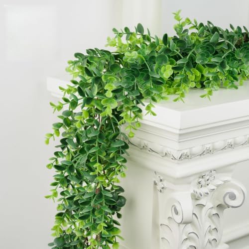 DDHS 2Pcs Artificial Boxwood Garland, 6FT Fake Plant for UV Outdoor by DDHS