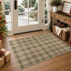 Easy Jute Plaid 3x4 Entryway Rug, Sage Green by JTJ