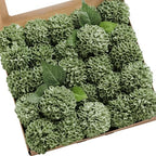 Ling's moment Elf Green Artificial Dahlias, Wedding Flowers, 25 pcs by LingsMoment