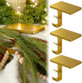 MorningRo 6 Pack 2 in 1 Stocking Holders for Mantle, Gold by MorningRo