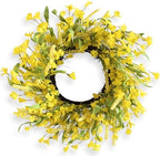 24 Inch Fall Wreath for Front Door Artificial Grapevine Wreath by Huashen