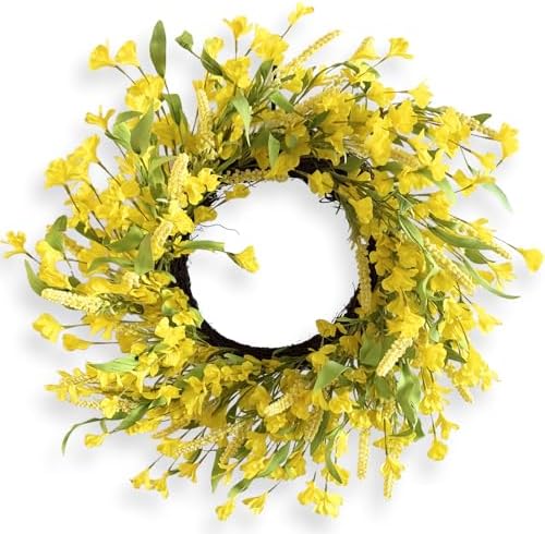 24 Inch Fall Wreath for Front Door Artificial Grapevine Wreath by Huashen