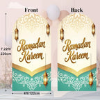 7.2FT Arch Backdrop Cover Ramadan Mubarak Runner Ramadan Decor Table Wedding Arch Cover Spandex Fitted Stretchy Backdrop Stand Covers for Birthday Party Wedding Decoration - Image 3