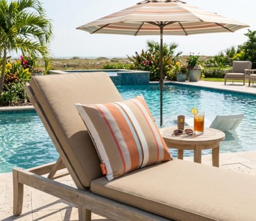Outdoor/Indoor Sunbrella Throw Pillows Square Set of 2 Pieces 18 inch x 18 inch Beaming Mojave - Cover Only, Insert Not Included - Image 4