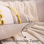 Boho Throw Pillow Covers 18x18 Set of 2 Yellow - Image 4