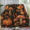 Fall Throw Blanket, Pumpkin Mushroom Leaf Fleece Blanket for Couch Bed Sofa, Autumn Botanical Blankets and Throws, Decor & Gifts, Super Soft Plush Flannel Blanket, 50x60 by Unknown