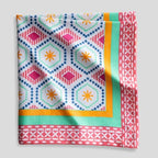 FINGERCRAFT Cloth Napkins Set of 12, 100% Cotton, 20x20 Inch, Coral Oasis - Image 7