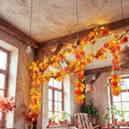 Bucherry 32 Pcs Fall Maple Leaves Garland 9.8ft Autumn Porch Door Ceiling - Image 2