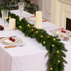 6FT 2Pcs Prelit Realistic Faux Norfolk Pine Garland for Christmas Decor - Image 4